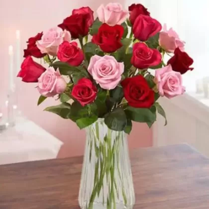anniversary-pink-&-red-roses