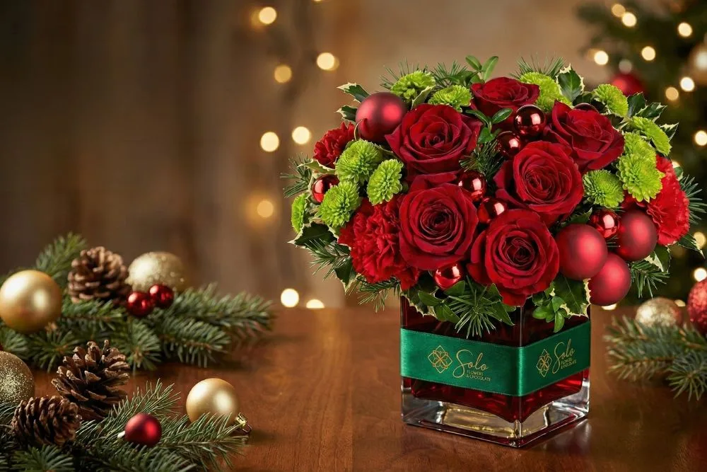 christmas and new year flower gifting